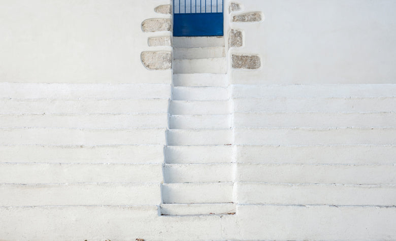 white washed Naxian doorsteps